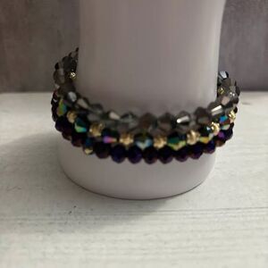 Handmade Beaded Stretch Bracelet Stack 0284
